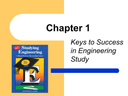 Chapter 1 Keys to Success in Engineering Study