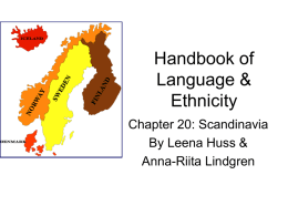 Handbook of Language &amp; Ethnicity Chapter 20: Scandinavia
