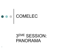 COMELEC 3 SESSION: PANORAMA