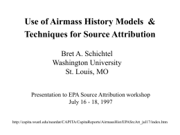 Use of Airmass History Models  &amp; Techniques for Source Attribution