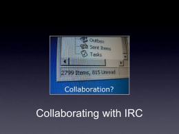 Collaborating with IRC