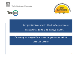 Integración Sustentable. Un desafío permanente José Luis Lanziani