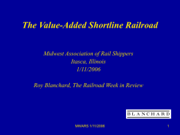 The Value-Added Shortline Railroad