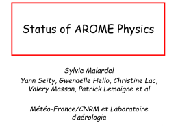 Status of AROME Physics