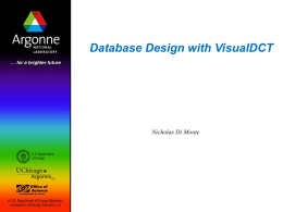Database Design with VisualDCT Nicholas Di Monte