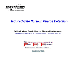 Induced Gate Noise in Charge Detection Instrumentation Division