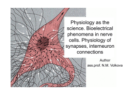 Physiology as the science. Bioelectrical phenomena in nerve cells. Physiology of