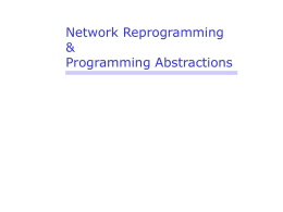 Network Reprogramming &amp; Programming Abstractions