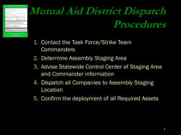 Mutual Aid District Dispatch NH Statewide Fire Mobilization Plan