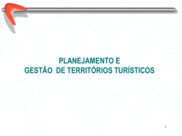 PLANEJAMENTO E GESTÃO  DE TERRITÓRIOS TURÍSTICOS 1