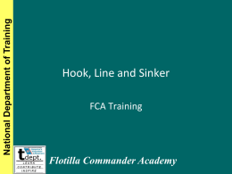 Hook, Line and Sinker Flotilla Commander Academy FCA Training ining
