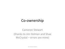 Co-ownership Cameron Stewart (thanks to Jim Helman and Shae