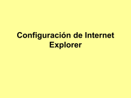 Configuración de Internet Explorer