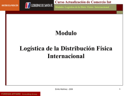 Modulo Logística de la Distribución Física Internacional Curso Actualización de Comercio Int