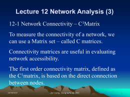 Lecture 12 Network Analysis (3)