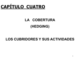 CAPÍTULO  CUATRO LA   COBERTURA (HEDGING) LOS CUBRIDORES Y SUS ACTIVIDADES