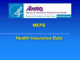 MEPS Health Insurance Data