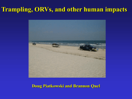 Trampling, ORVs, and other human impacts Doug Piatkowski and Brannon Quel
