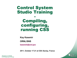 Control System Studio Training - Compiling,