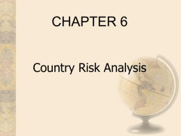 CHAPTER 6 Country Risk Analysis