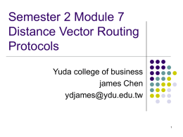 Semester 2 Module 7 Distance Vector Routing Protocols Yuda college of business