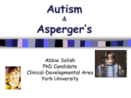 Autism Asperger’s &amp; Abbie Solish