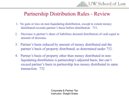 Partnership Distribution Rules - Review