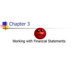 Chapter 3 Working with Financial Statements