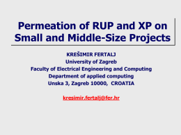 Permeation of RUP and XP on Small and Middle-Size Projects