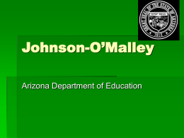 Johnson-O’Malley Arizona Department of Education