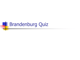 Brandenburg Quiz