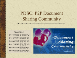 PDSC: P2P Document Sharing Community