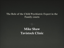 Mike Shaw Tavistock Clinic