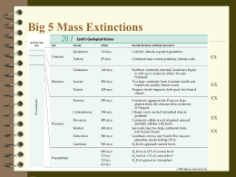 Big 5 Mass Extinctions  EX