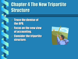 Chapter 4 The New Tripartite Structure Trace the demise of the APB.