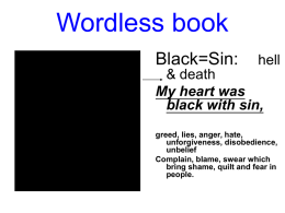 Wordless book Black=Sin: hell &amp; death