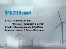 SRA 211 Report
