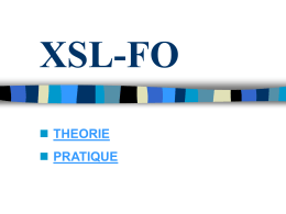 XSL-FO  THEORIE PRATIQUE