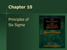 Chapter 10 Principles of Six Sigma 1