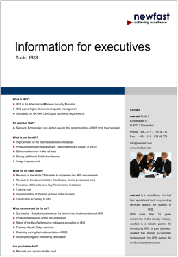 Information for executives Topic: IRIS