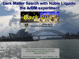 Dark Matter Search with Noble Liquids: the ArDM experiment
