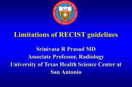 Limitations of RECIST guidelines