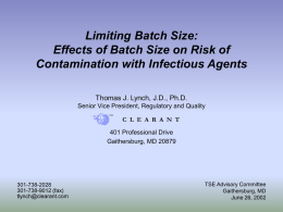 Limiting Batch Size: Effects of Batch Size on Risk of
