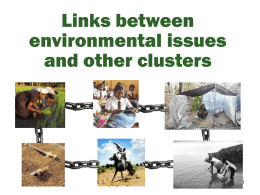 Links between environmental issues and other clusters 1