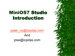 MiniOS7 Studio Introduction  And