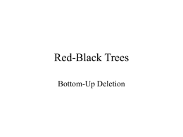 Red-Black Trees Bottom-Up Deletion