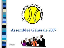 Assemblée Générale 2007 26/05/2016