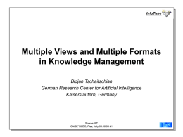 Multiple Views and Multiple Formats in Knowledge Management Bidjan Tschaitschian