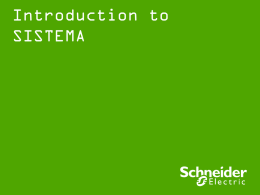 Introduction to SISTEMA