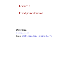 Lecture 5 Fixed point iteration Download From